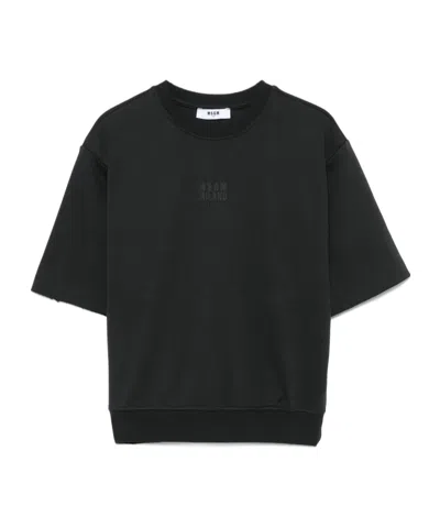Msgm Raised-logo T-shirt