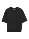Msgm Raised-logo T-shirt In Black