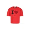 Msgm Red T-shirt For Girl With Logo In Red