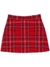 Msgm Skirt With Tartan Pattern