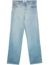 Msgm Regular Jeans In Sky Blue
