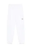 Msgm Relaxed-fit Cotton Trousers With Drawstring Waist In White
