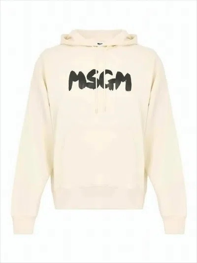 Msgm Relaxed-fit Graphic Logo Hoodie In Multi