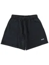 Msgm Relaxed Fit Lightly Washed Shorts In Black