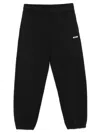 Msgm Relaxed Fit Pants With Tapered Leg And Elasticated Cuffs In Black
