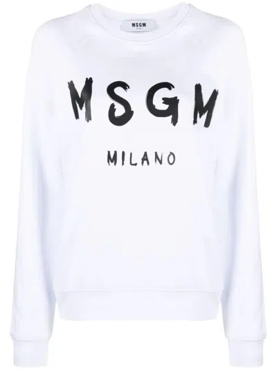 MSGM RELAXED-FIT SWEATSHIRT WITH BOLD GRAPHIC PRINT