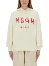 Msgm Relaxed-fit Sweatshirt With Brushed Logo