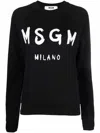 Msgm Relaxed-fit Sweatshirt With Raglan Sleeves In Black