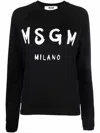 Msgm Relaxed-fit Sweatshirt With Raglan Sleeves In Black