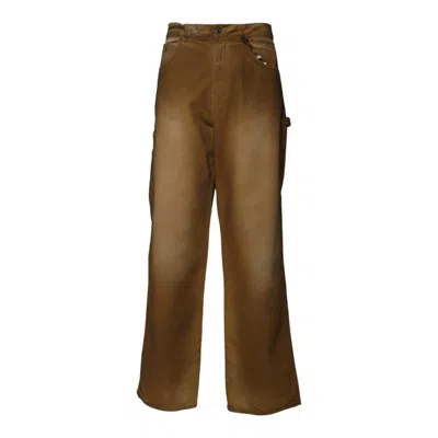 Msgm Relaxed Straight-leg Trousers With Vintage Appeal In Brown