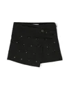 Msgm Asymmetric Short Skirt In Black