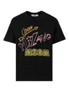 Msgm Black T-shirt For Girl With Logo In Black