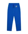Shop Msgm Rhinestone-embellished Track Pants In Blue