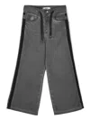 Msgm Rhinestone-logo Jeans In 灰色