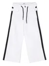 Msgm Rhinestone-logo Jeans In 白色