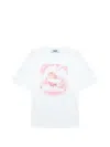 Msgm Rhinestone-embellished Graphic-print T-shirt In Red