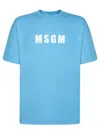 Msgm Logo-print T-shirt In Blue