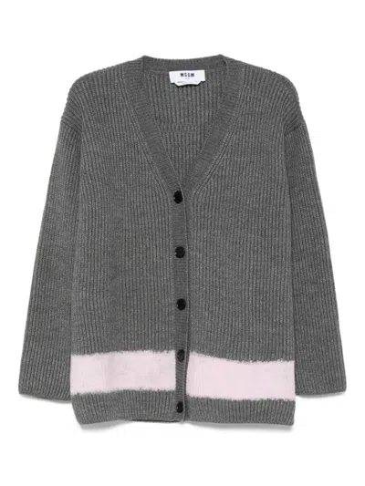 Msgm Cardigan In Gray