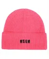 Msgm Ribbed Knit Beanie