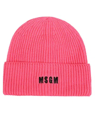 Msgm Ribbed Knit Beanie