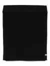 Msgm Ribbed-knit Skirt In Black