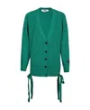 Msgm V-neck Cardigan In Green