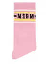 Msgm Ribbed Socks In Pink