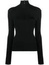 Msgm Ribbed Sweater In Black