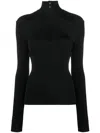 Msgm Ribbed Sweater In Black