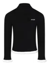 Msgm Ribbed Sweater In Black