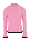 Msgm Ribbed Sweater In Pink