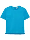 Msgm Ribbed T-shirt In Blue