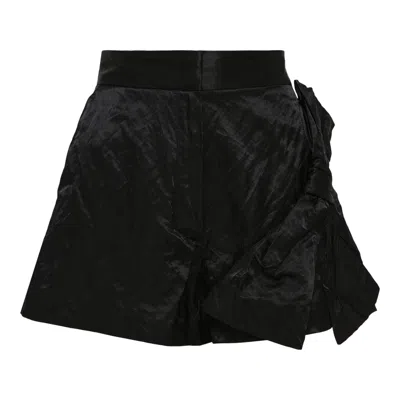 Msgm Ribbon Detail Waisted Shorts In Multi