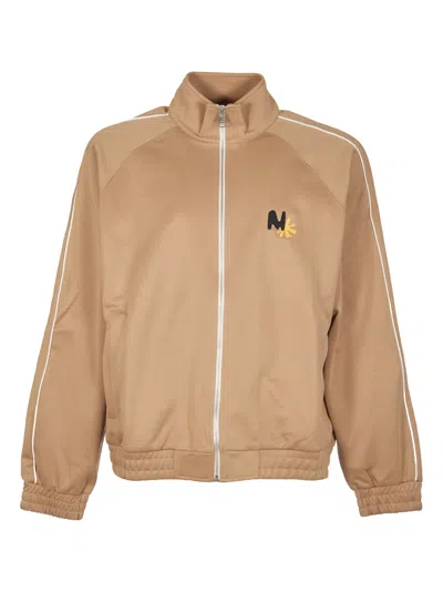 Msgm Ricamo Jacket In Beige
