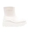 Msgm Ridged-rubber Sole Boots In White