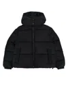 Msgm Ripstop Nylon Puffer Jacket Unisex In Nero/black