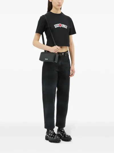 Msgm Rivet-embellished Jeans In Black