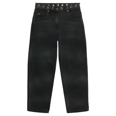 Msgm Rivet-embellished Jeans In Black