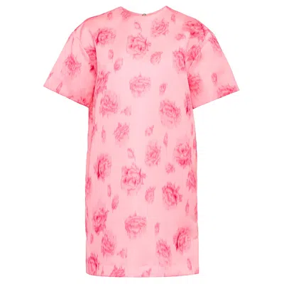 Msgm Rosa T-shirt Dress In Pink