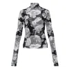 Msgm Floral-detail Top In Multi