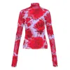 Msgm Rose Blusa Blouse In Multi