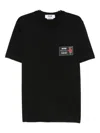 Msgm Cotton T-shirt With Front Printed Logo In Black