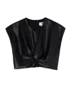 Msgm Round-neck Blouse In Black