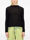 Msgm Round-neck Sweater In Black