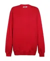 Msgm Cotton Crew-neck Sweatshirt In Red
