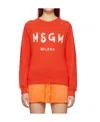 Msgm Round-neck Sweater In Red