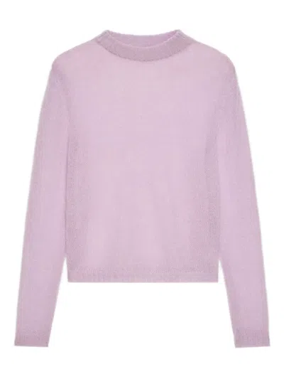 Msgm Round-neck Top In Purple