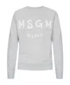 Msgm Round-necked Sweater In White
