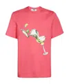 Msgm Round-necked T-shirt In Pink