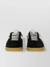 Msgm Round Toe Low-top Sneaker With Contrast Panels
